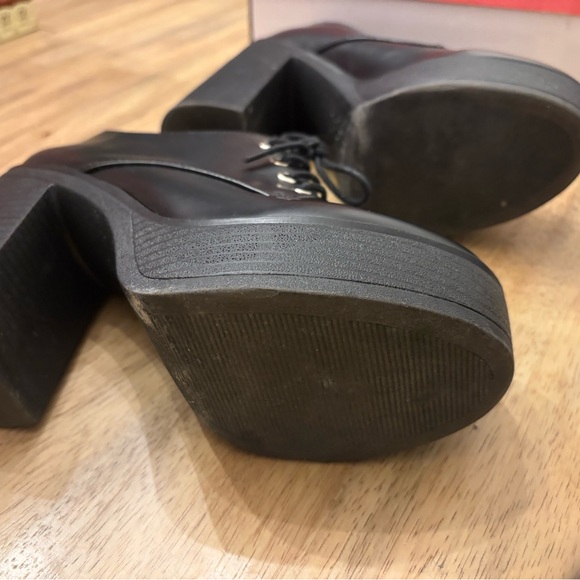 Allegra K Black Chunky Platform Shoes - Picture 5 of 6